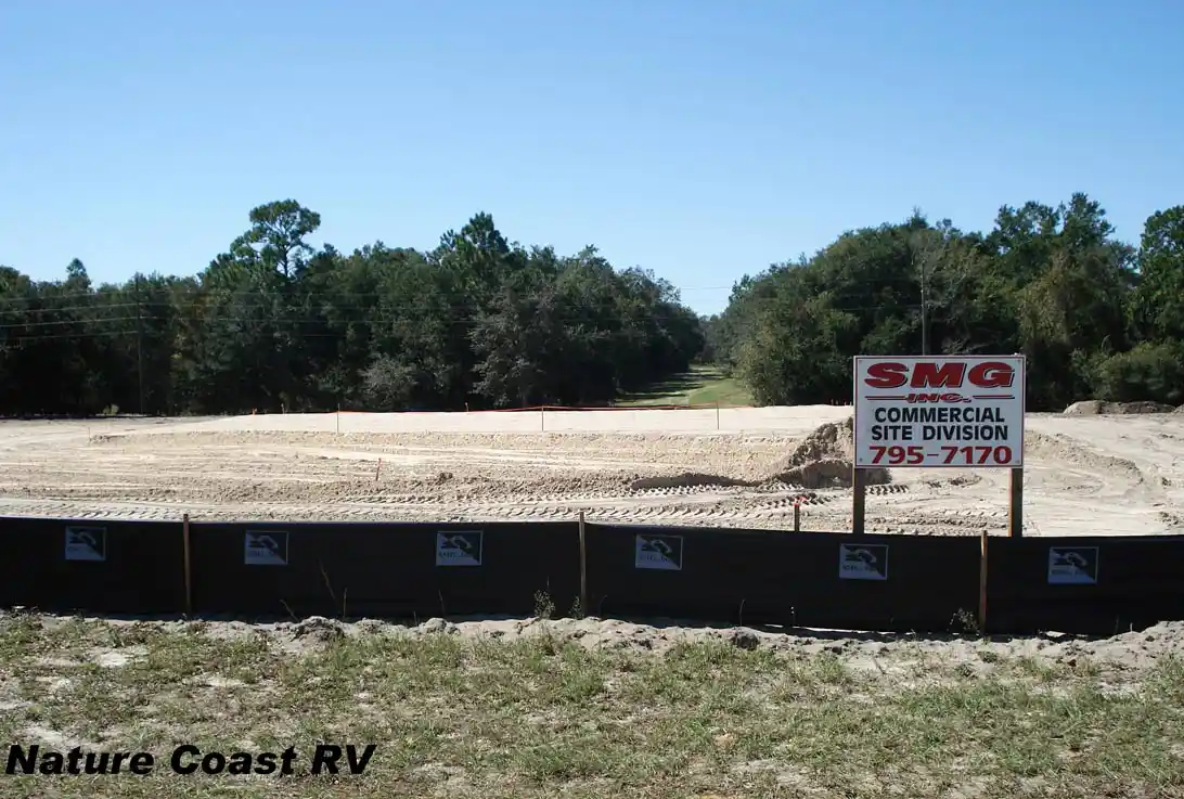 Land cleared by SMG, Inc. for a recent commercial sitework project.